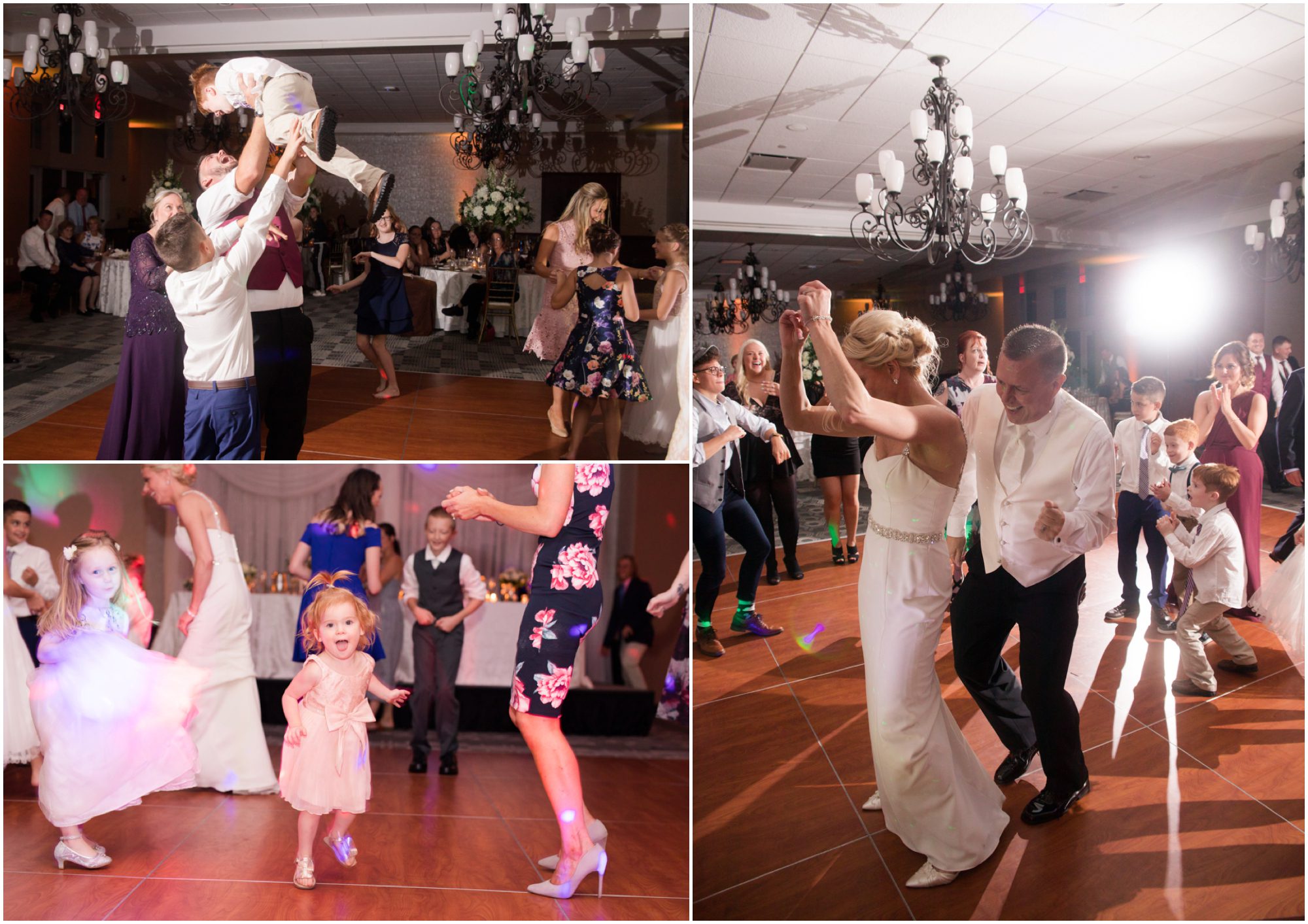 bride and groom dancing at Geneva Lodge