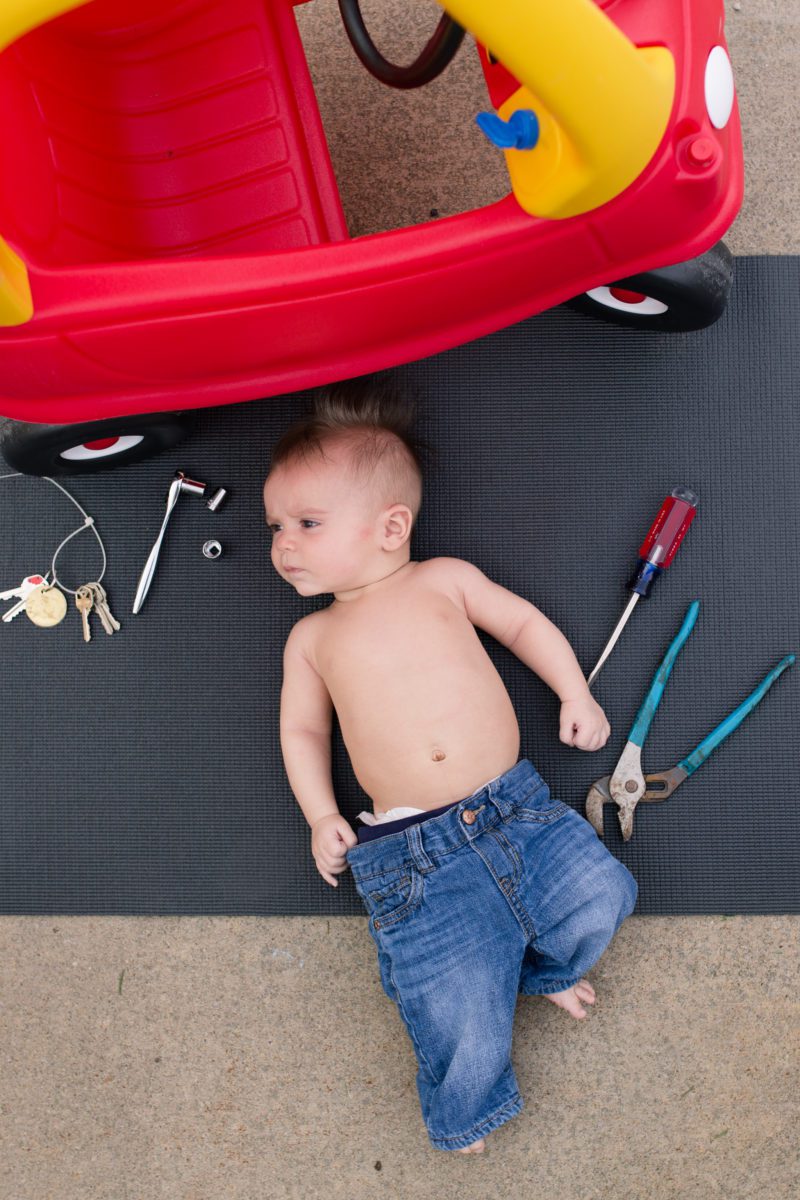 3 month old baby boy spring time in jeans lindsey yeagley photor