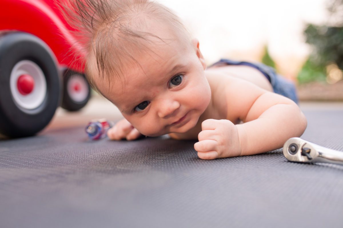 3 month old baby boy spring time in jeans lindsey yeagley photo
