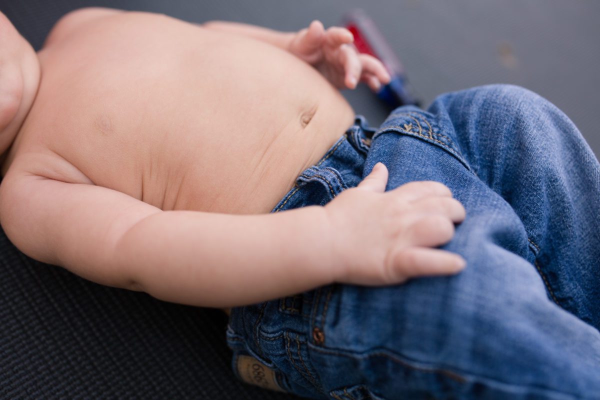 3 month old baby boy spring time in jeans lindsey yeagley photo